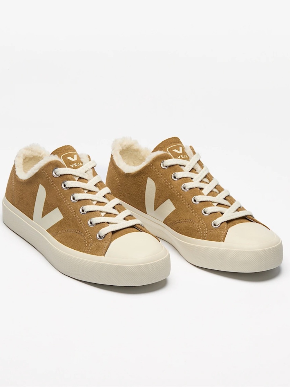 Veja Suede Wata II Low Fured Suede Sneakers - Picture 2 of 15